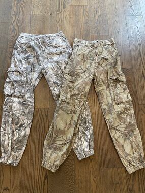 Lot of 2 Refuge Camo Camouflage Cargo Pants High Rise sz M